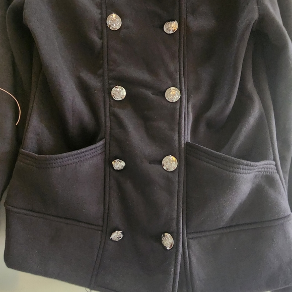 Poetry Clothing Black Double Breasted Medium EUC Jacket - Picture 8 of 14